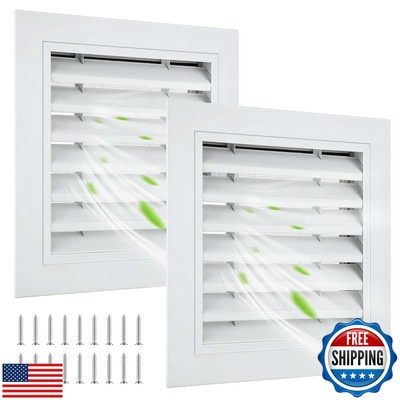 Gisafai 2 Pcs Gable Vent Aluminum Alloy Wall Vents Shed Attic Vent with Scree