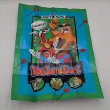 Toejam and Earl Sega Genesis Poster Insert Vintage 1991 22" X 16.5" Foldout
