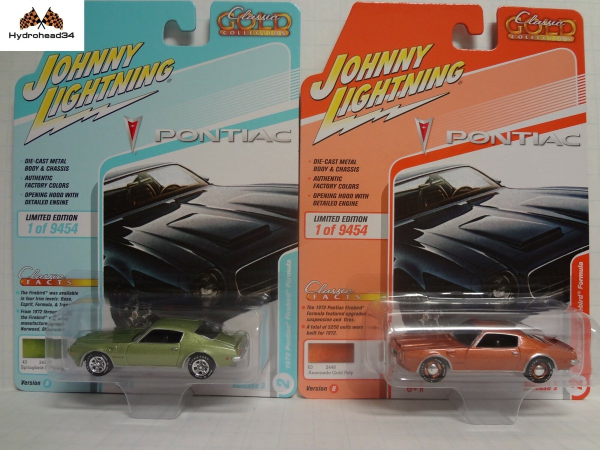 Johnny Lightning 1972 Pontiac Firebird Formula Set of 2 JLCG026