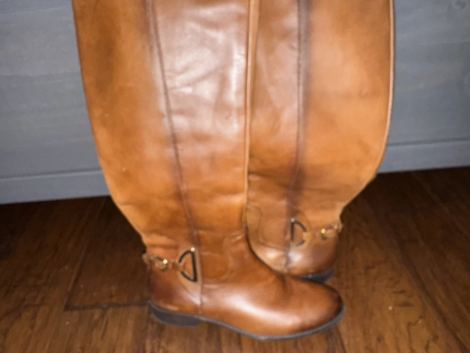 Alex Marie Leather Knee High Boots Womens Size 7 Full Zip - Image 2 of 4