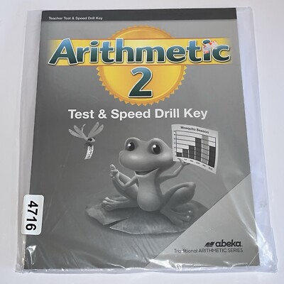 Abeka Arithmetic 2 Teacher Test & Speed Drill Key NEW Sealed