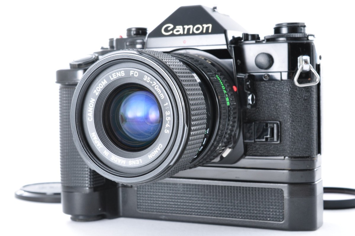 Near MINT] Canon A-1 35mm Black Camera FD 35-70mm MOTOR