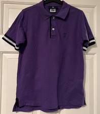 Psycho Bunny Deep Purple Collar Shirt Short Sleeve Polo Youth Size XL 18-20