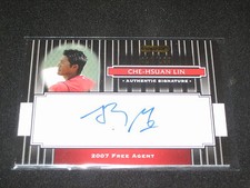 CHE HSUAN LIN SIGNED AUTOGRAPHED RAZOR CERTIFIED AUTHENTIC BASEBALL CARD /199
