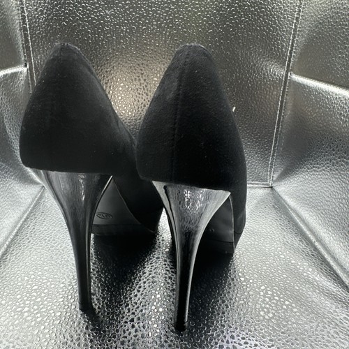 Size 6.5 - Mossimo Women's Black Faux Suede Stiletto Platform Heels (Z2) - Picture 6 of 6