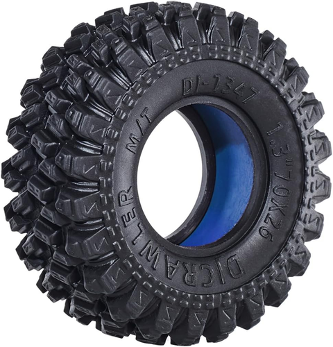 Super großer weicher 1,3 Zoll Reifen 70 * 26 mm Muddy Swamp Tire für SCX24 TRX4M NEU - Bild 7 von 12