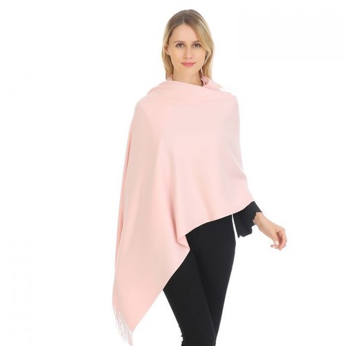 Women Scarf Pashmina Wool Thick Warm Plain Ladies Neck Shawl Head Wrap Scarves - Picture 57 of 83