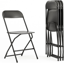 Hercules Series Plastic Folding Chairs for Parties and Weddings, Stackable Comme