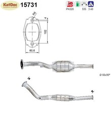 ✅ Katalysator für Citroen Berlingo/Xsara, Peugeot 306/Partner, 1.8, Euro 2