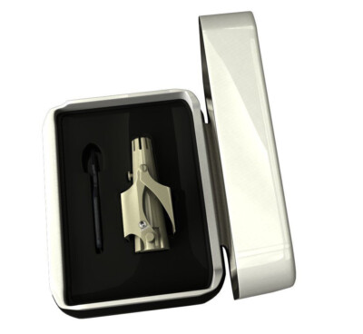 Sir Reginalds Manual Ear & Nose Hair Trimmer – Silver, No Batteries, Stainless Steel, With Storage Case