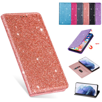 Glitzer Klapp HandyHülle Für Samsung A20 A21 A21s A10e A22 A23 A25 5G A13 A24 4G