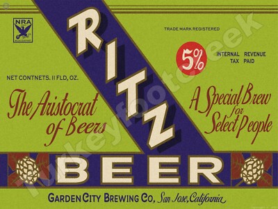 Ritz Bio Label Ritz Beer Label 18