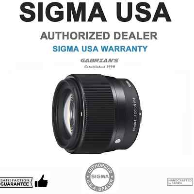 Sigma 56mm f/1.4 DC DN for Sony E-Mount. US Authorized Dealer 4-Year Warranty