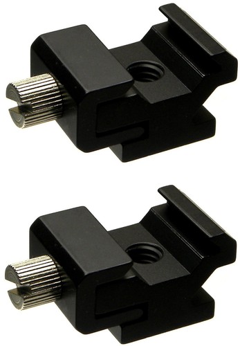 One Hiro Metal 12" Twin Flash Bracket Kit Two Metal Cold Shoe Adapters NEW - Picture 4 of 4