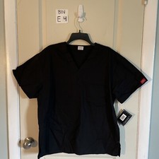 Dickies Black Scrub Top with Pocket size M