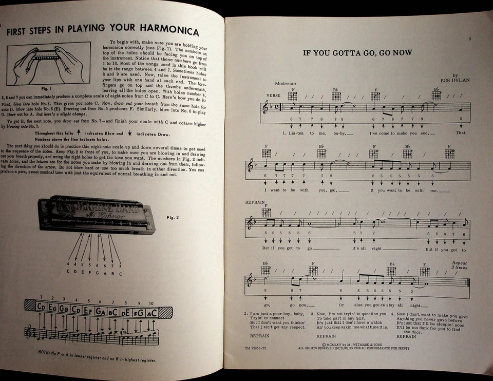Harmonica Folk Songs Of Today & Guitar Sheet Music Songbook - Image 3 of 4