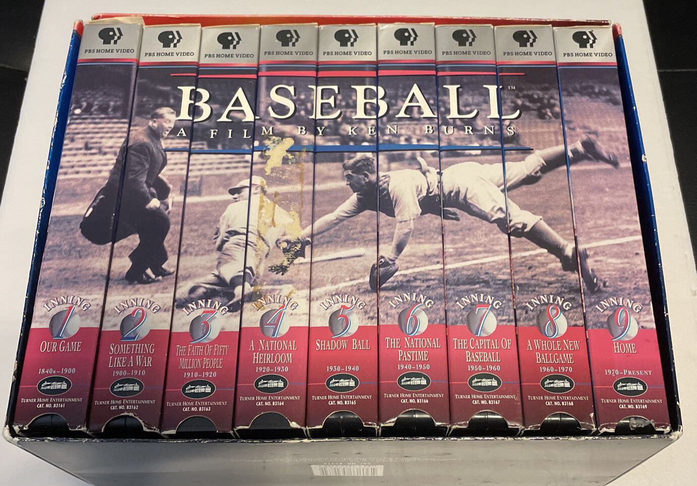 Baseball A Film by Ken Burns Nine Inning Boxed Set (VHS 1994, 9Tape