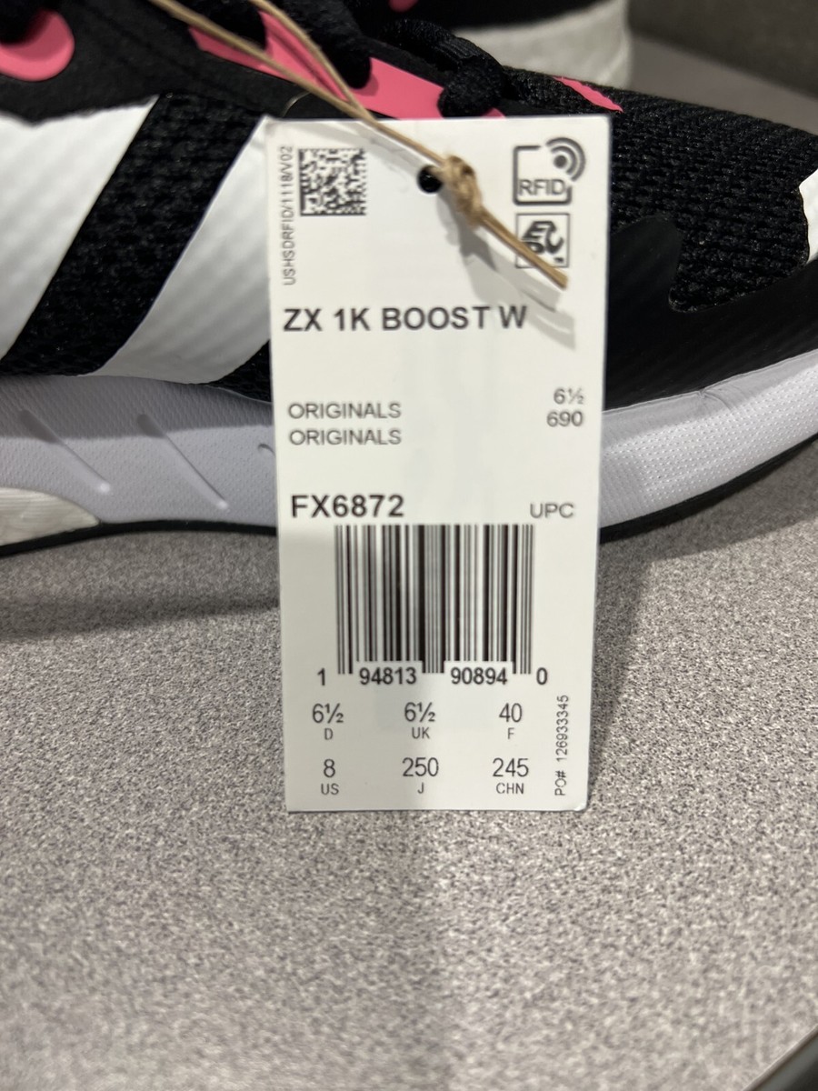 Adidas Women's ZX 1K Boost Black Hazy Rose FX6872, Size 8 | eBay