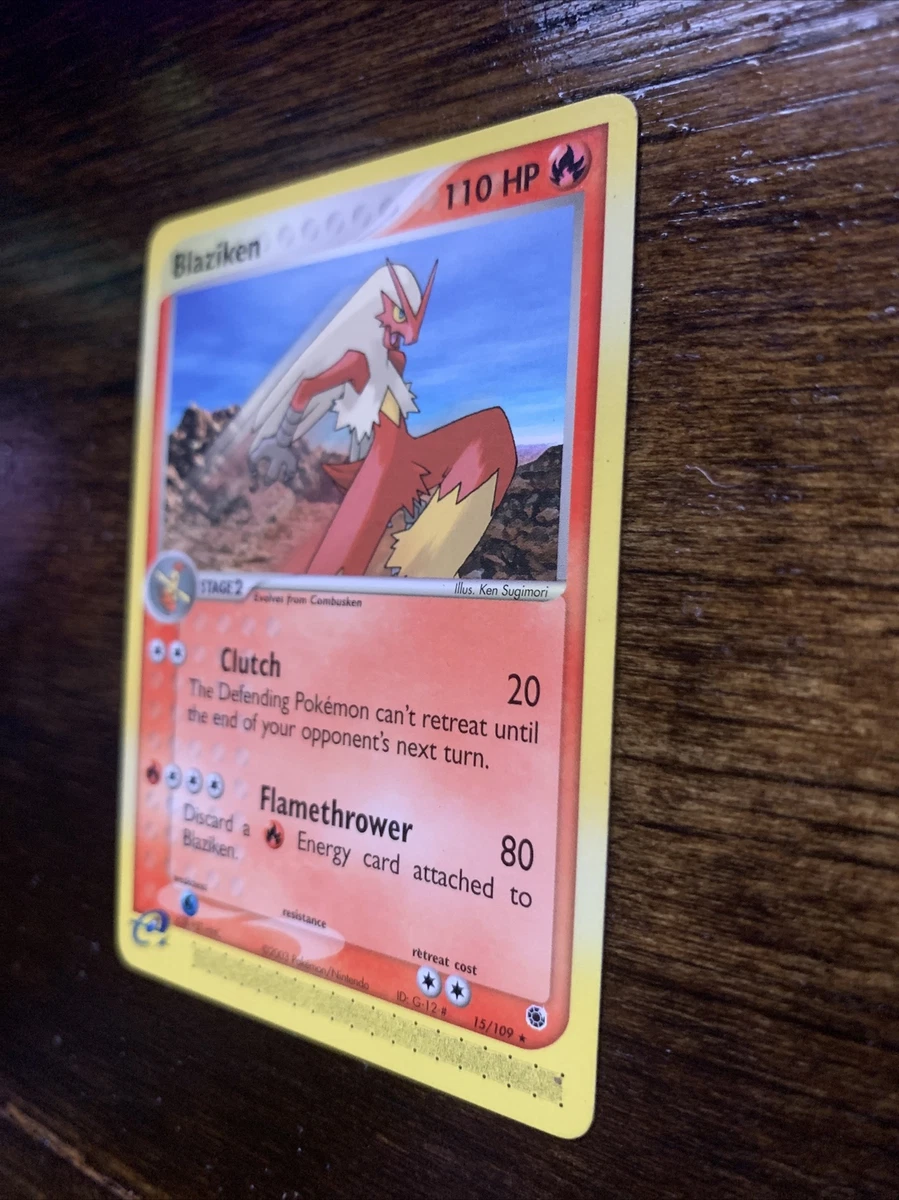 Blaziken 15/109 EX Ruby & Sapphire Rare Non-Holo Pokemon Card NM