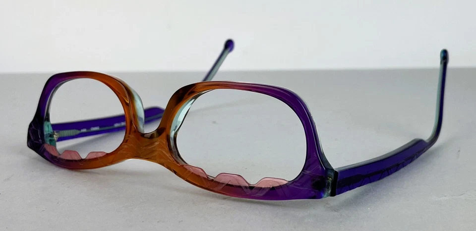 Vintage Y2K LA Eyeworks Purple/Orange Glasses style Swag 984 ART-TO-WEAR - Image 3 of 4