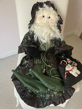 Hand Crafted Father Christmas Santa With Toy Bag