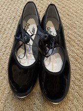 Girls Black Tap Shoes Size 11 Euc TEMPO