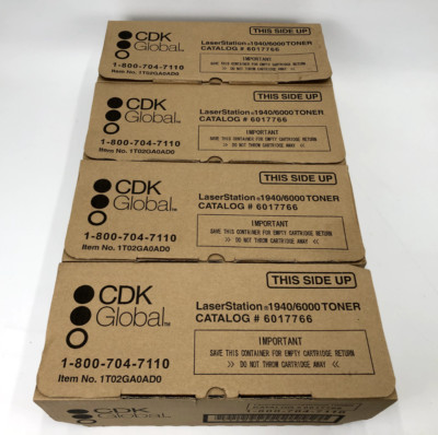 LOT OF 4 - CDK GLOBAL LaserStation 1940/6000 Toner Cartridge; Catalog #6017766