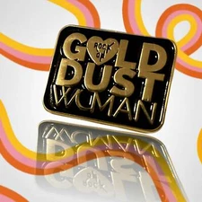 Gold Dust Woman Enamel Pin – Stevie Nicks Fleetwood Mac 70s Rock Fan Gift Retro