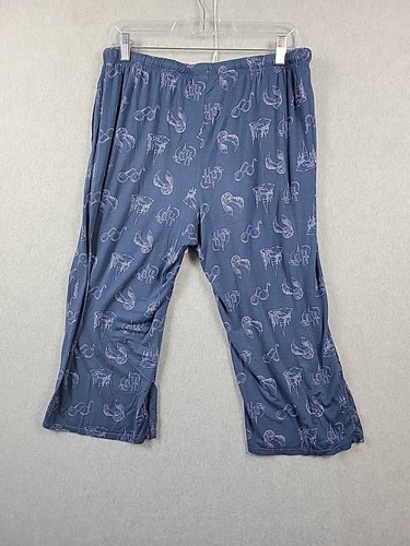 Wizarding World Harry Potter Blue 2 Piece Pajama Set Youth Medium - Picture 8 of 12