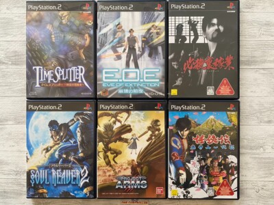 SONY PS2 Time splitter & Soul Reaver  E.O.E  Project Arms Hissatsu & Ninkyouden