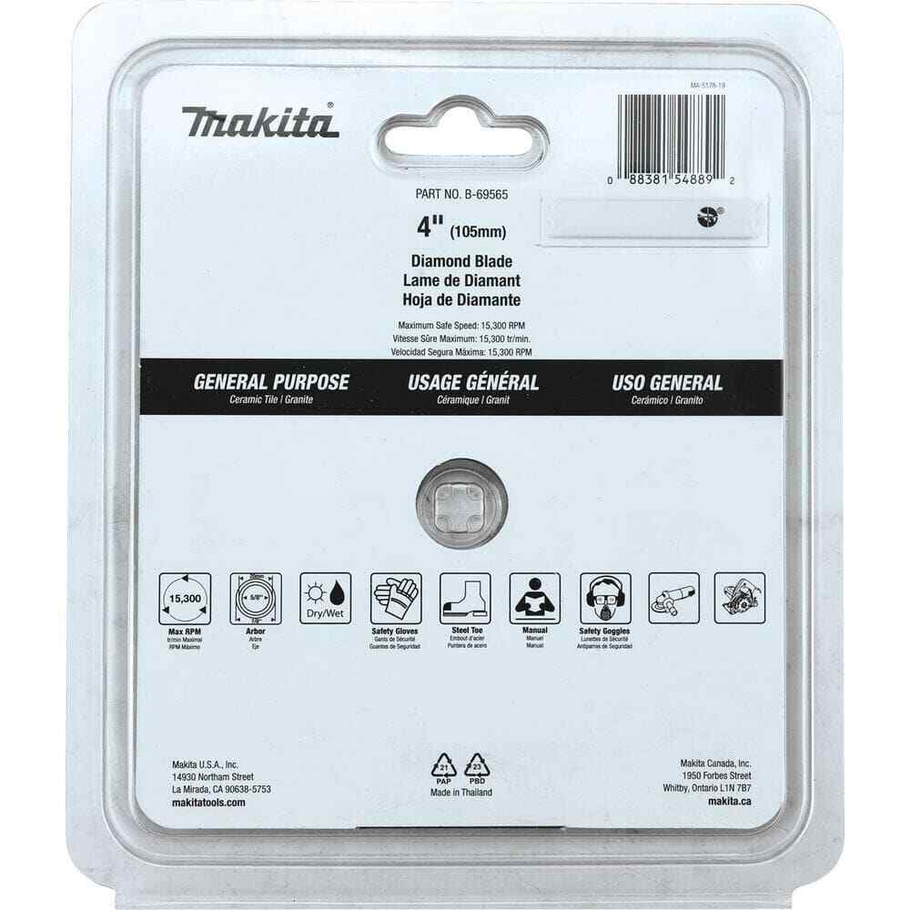 4 In. Continuous Rim Diamond Blade For General Purpose | Makita Inch Ceramic