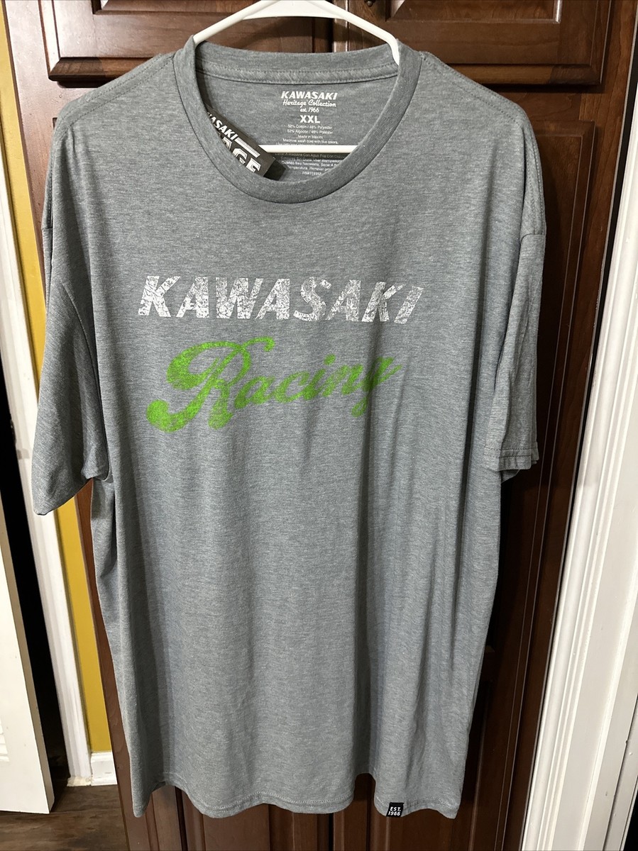 Kawasaki Heritage Racing T-Shirt Grey K000-2580-GY Size 2X | eBay