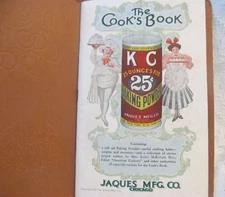 KC BAKING POWDER 1933 Vintage Advertising Cookbook Booklet~THE COOK'S BOOK~Illus