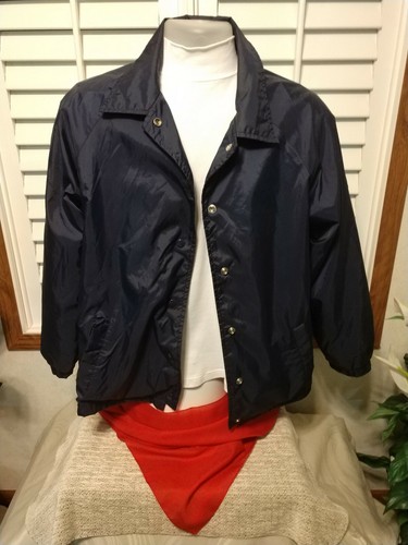 Men's Large Navy Windbreaker Jacket 