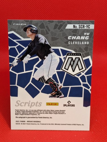 2021 Mosaic Scripts Yu Chang Auto #SCR-YC Cleveland Indians - 第 2/2 張圖片