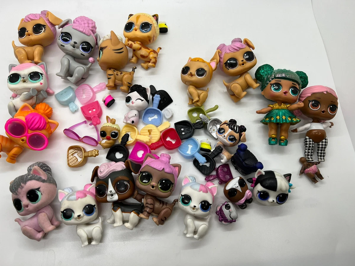 LOL Surprise Pets Dolls Lot Figures Accessories Dog Cat Green Glitter