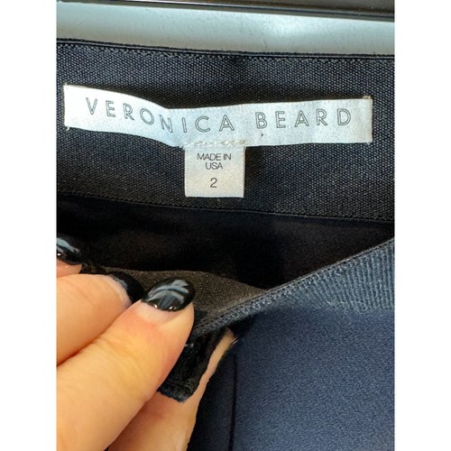 Pantalones de barba Veronica para mujer 2 negros frente plano tiro bajo tobillo pierna ajustada lujo - Imagen 6 de 8