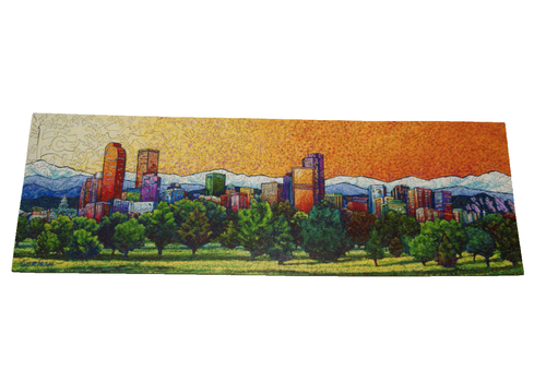 Rompecabezas de madera clásico Liberty DENVER CITY SCAPE Art Gorman 469 piezas completo - Imagen 2 de 18