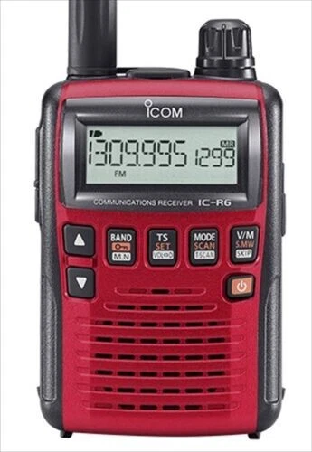 New ICOM IC-R6 Color Red Wide Band 0.100-1309.995MHz UNBLOCKED