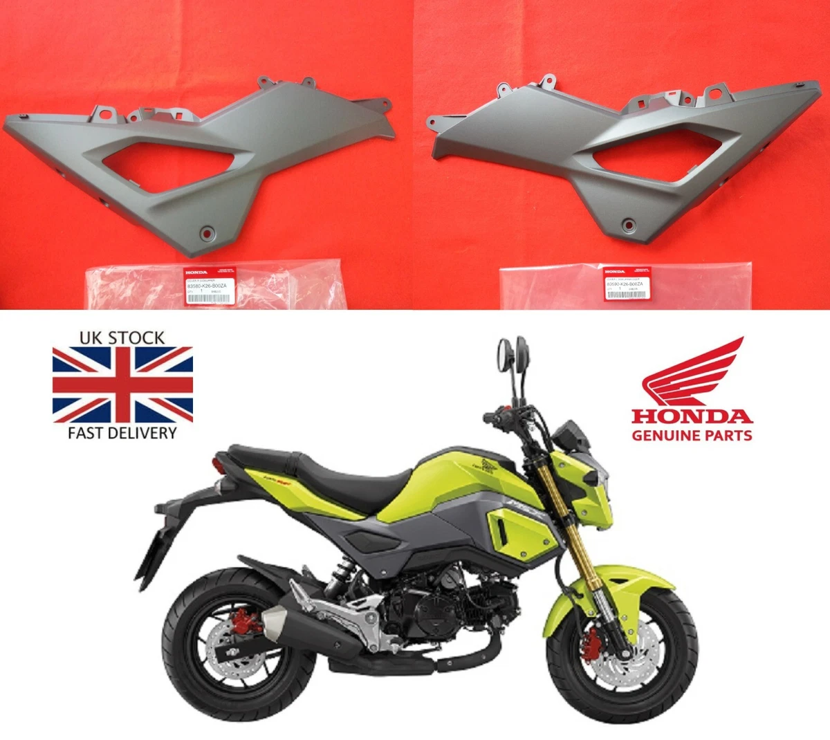 HONDA MSX125 GROM SF Fairings LEFT RIGHT Seat Side Panel 2016