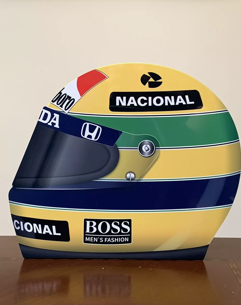 WOW Ayrton Senna F1 Formula Race Car Helmet Sign HD 3D Honda