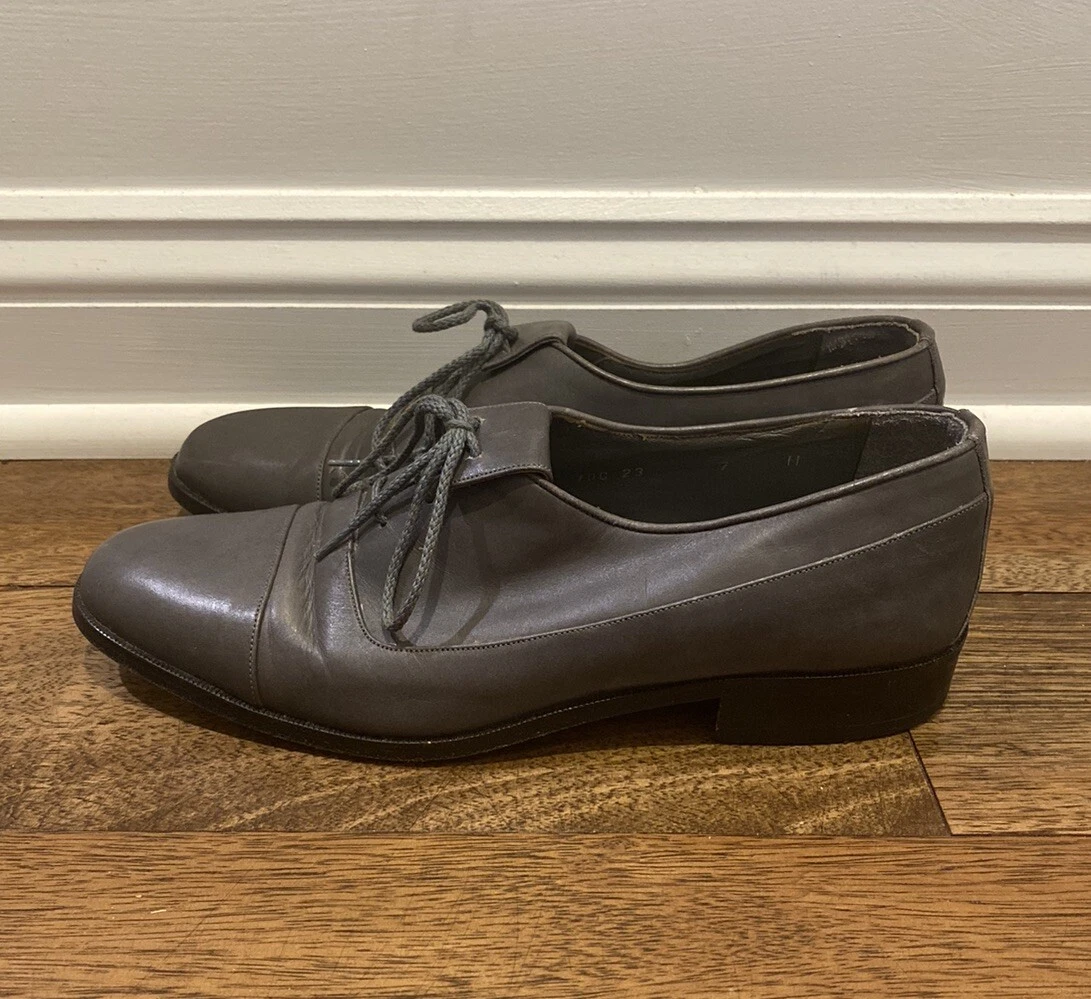 Chaussures cuir Christian Dior vintage homme taille 7 M gris vintage