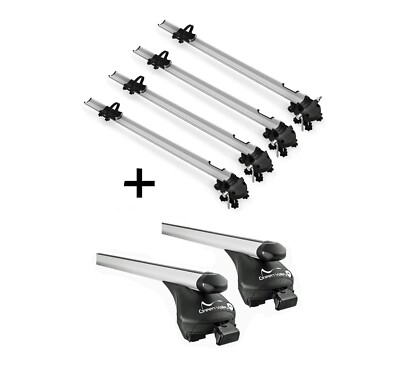 4x Fahrradträger Bike Pro+Relingträger Quick L für für Citroen C4 Cactus ab 15