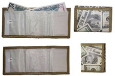 Lot of 3 New men's Trifold wallet, open billfold wallet. 3 pocket man's wallet