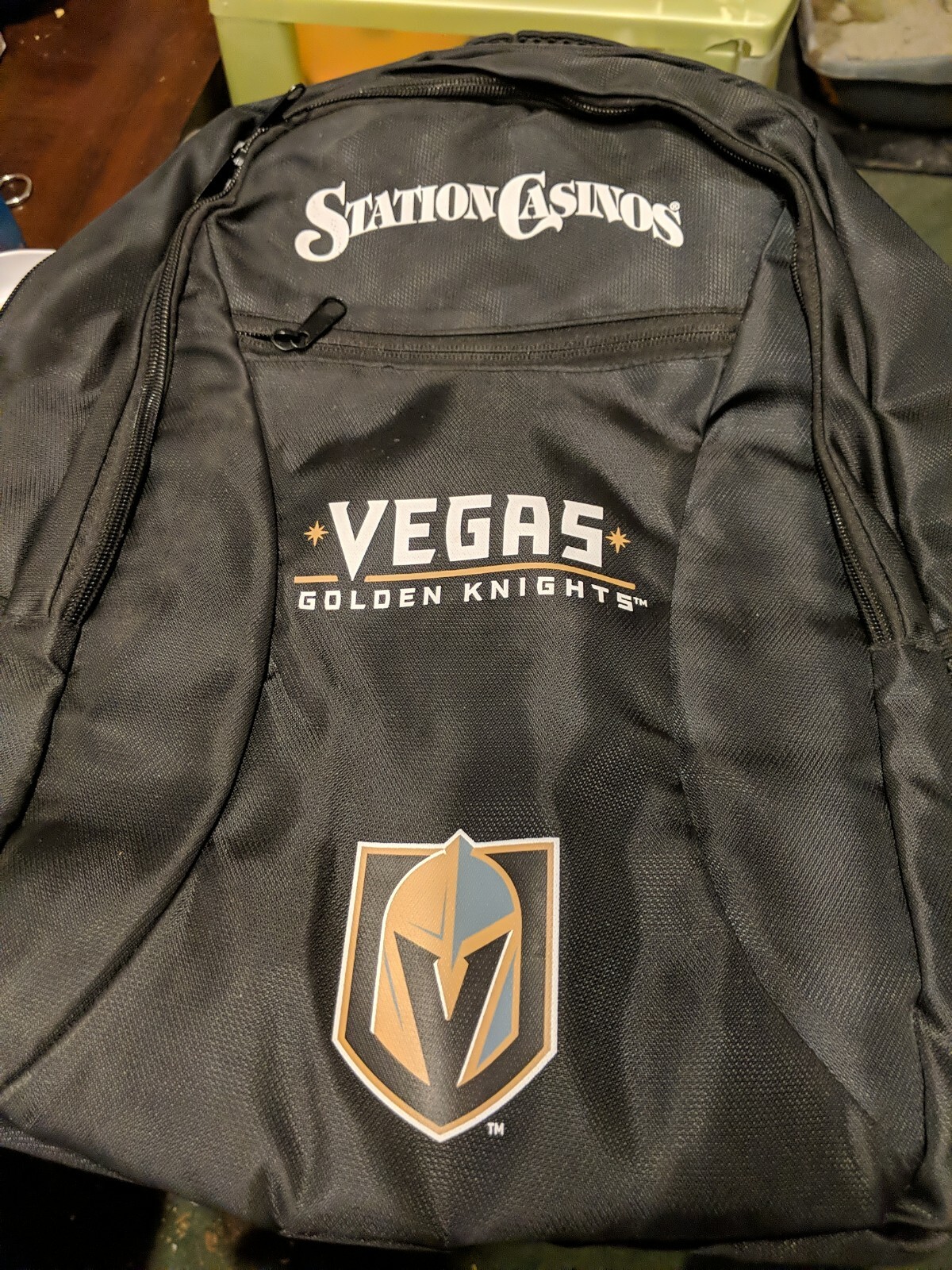 New Las Vegas Golden Knights NHL Hockey VGK Black Backpack Station