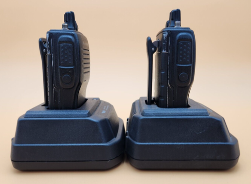 (2) Vertex Standard VX-160V VHF Handheld Radios w/ Chargers, Antennas, & PSUs - Picture 3 of 9