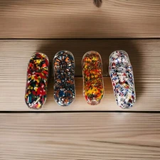 3” Glass Smoking Pipe Tobacco Bowl Collectible Thick Square Pipe Multi Color