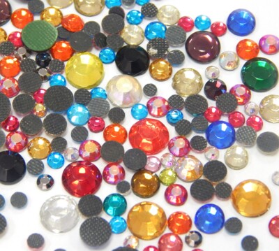 Hotfix Strasssteine Bunt Gemischt Glitzersteine Rhinestone 2/3/4/5/6 mm Wählen 