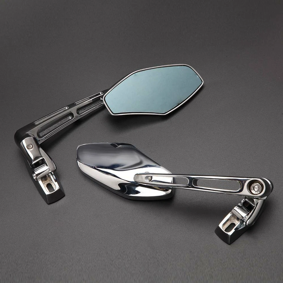 Chrome Side Mirrors For Kawasaki Ninja ZX14 ZZR1400 ZX6R ZX-10R 2004-2011 2006 Foto 2 de 4