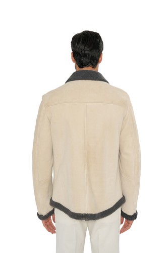 6200$ ISAIA NAPOLI Ivory Shearling Jacket Coat 100% Lambskin 38 US / 48 EU - Picture 2 of 8